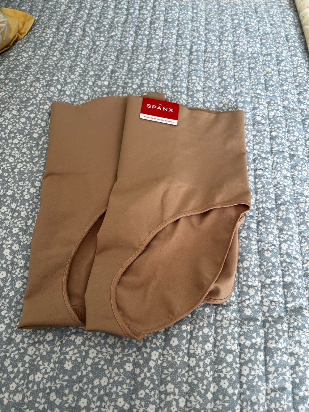 SPANX Seamless High-Waist Shaper Briefs in Tan